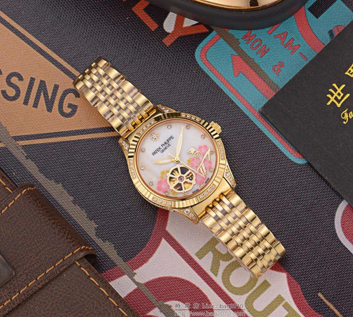 百達翡麗PATEK PHILPPE 最新上市 超強防水 日本進口8215全自動機械機芯 女士精品腕表  wssb3548
